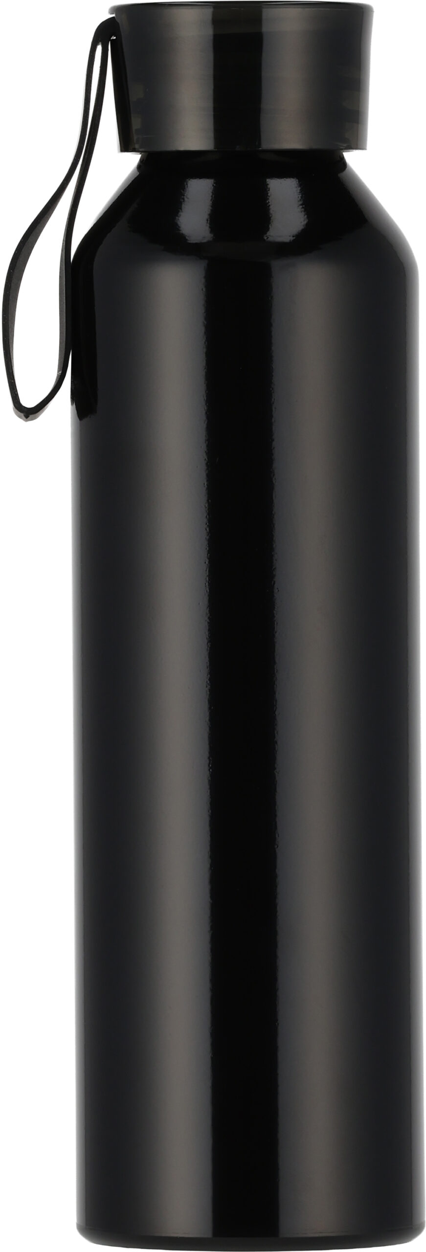 czarny Butelka z aluminium z recyklingu CORK 600 ml – z logo