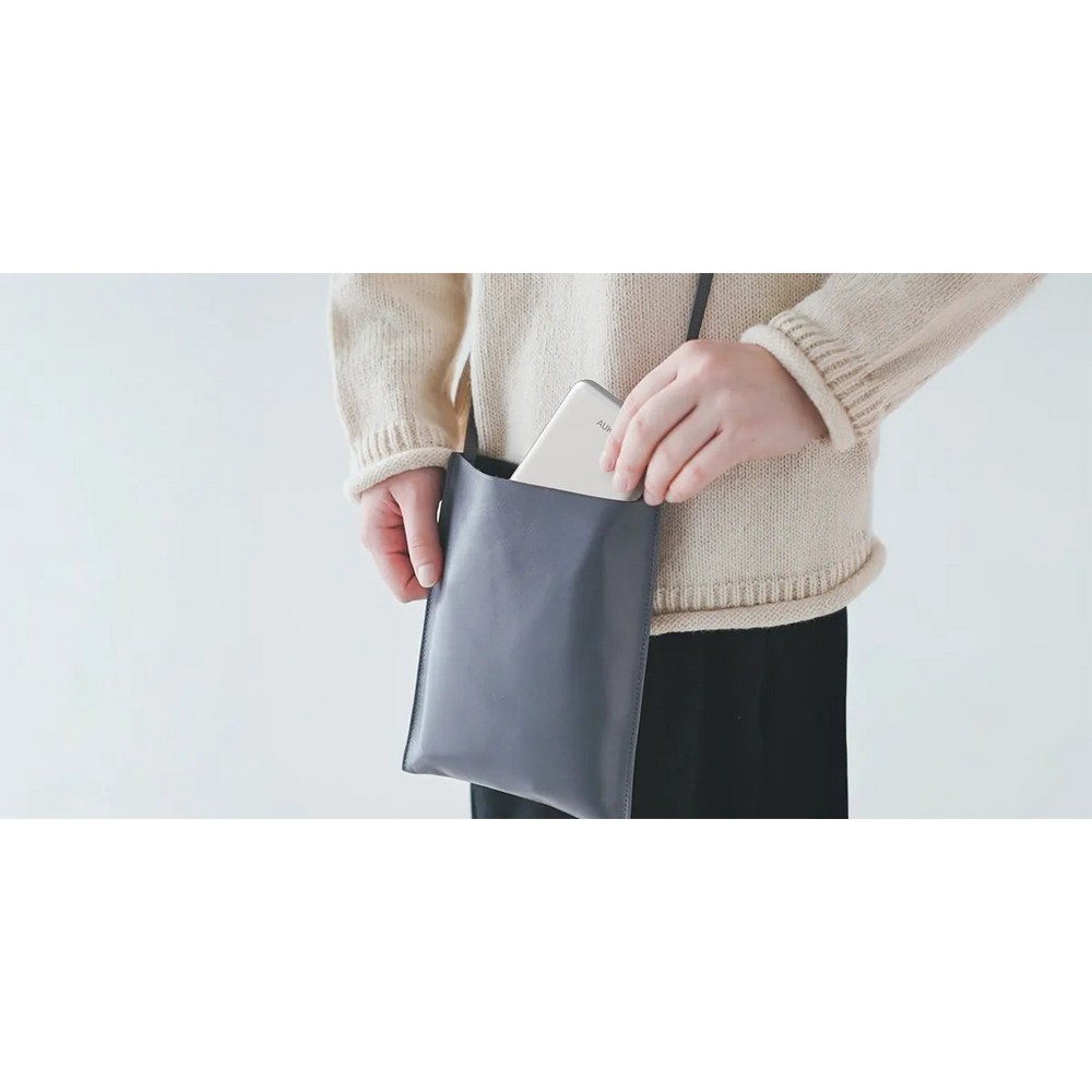 Magnetyczny, bezprzewodowy power bank 10000 mAh Aukey z własnym nadrukiem, kolor srebrny