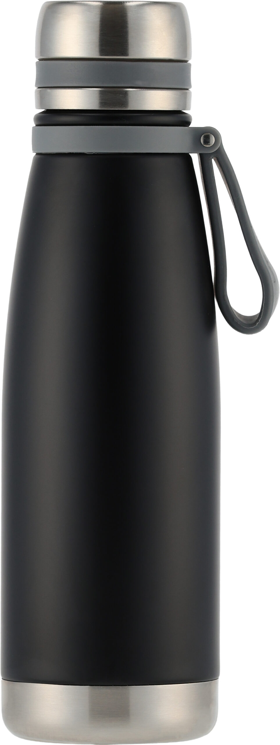 Butelka termiczna stalowa Pierre Cardin 650 ml - z logo z własnym nadrukiem, kolor czarny