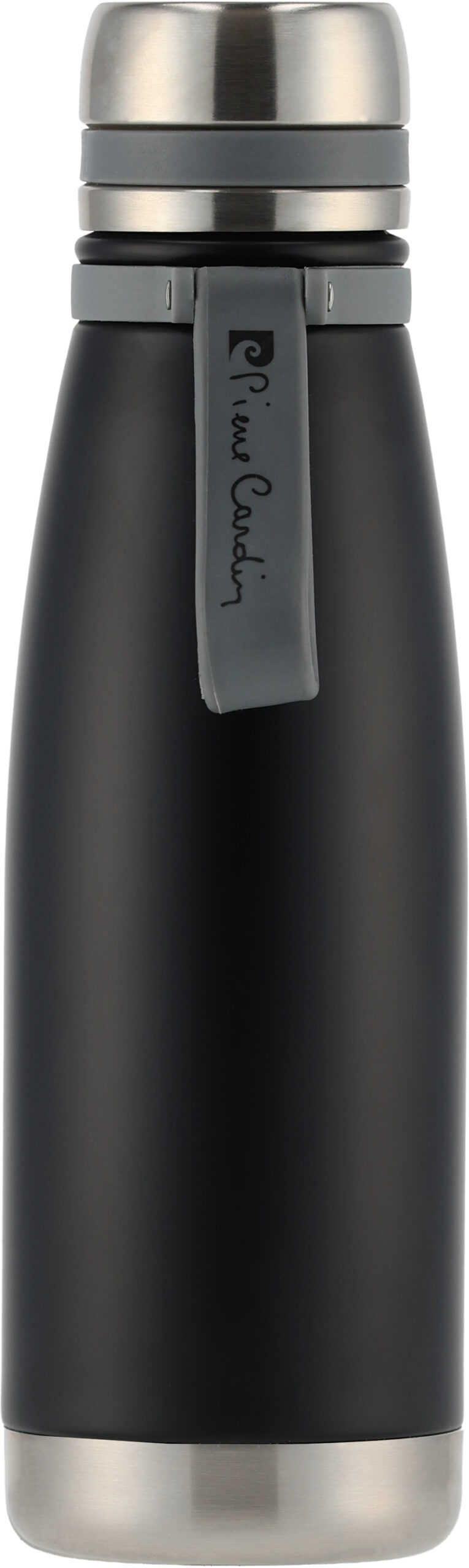 Butelka termiczna stalowa Pierre Cardin 650 ml - z logo z własnym nadrukiem, kolor czarny