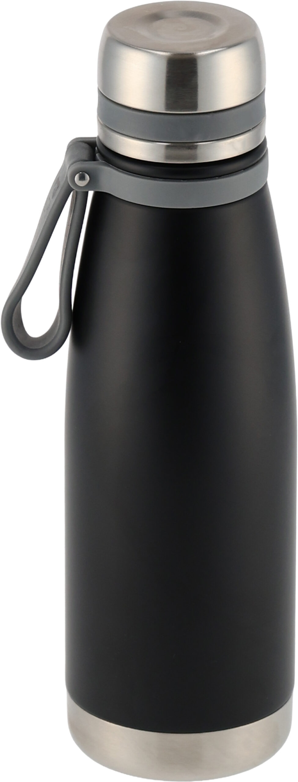 Butelka termiczna stalowa Pierre Cardin 650 ml - z logo z własnym nadrukiem, kolor czarny