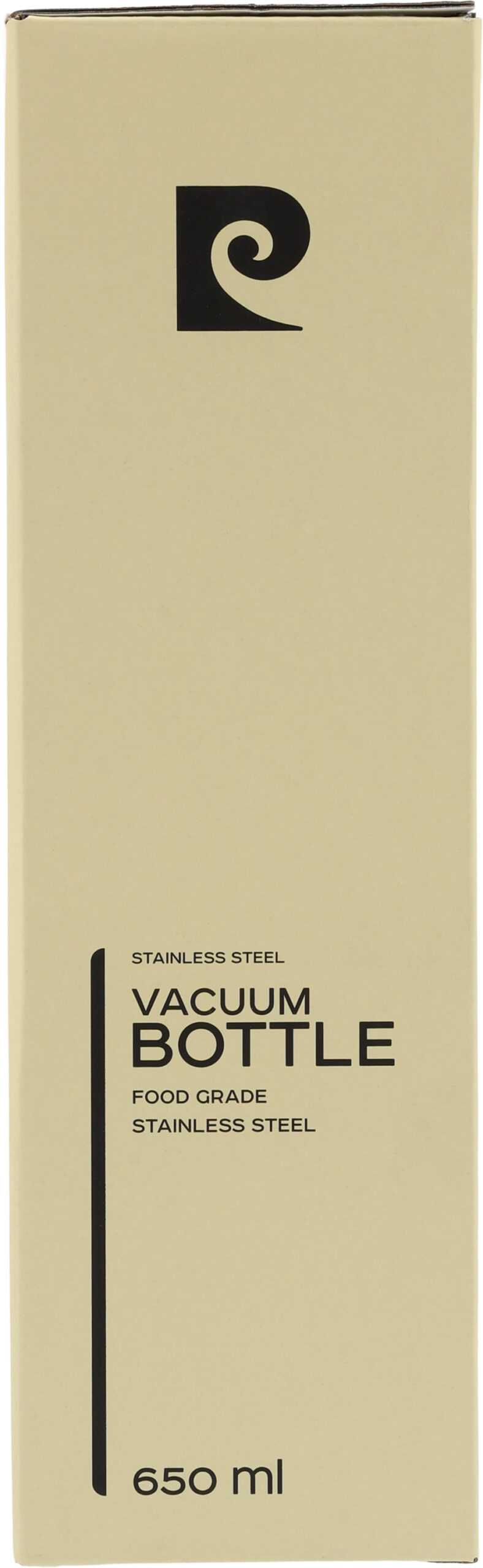 Butelka termiczna stalowa Pierre Cardin 650 ml - z logo z własnym nadrukiem, kolor czarny