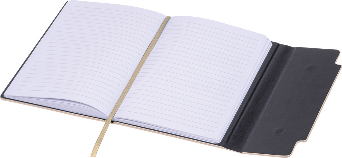 Notes A5 SAO JOSE MoLu - z logo z własnym nadrukiem, kolor beżowy