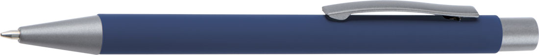 granatowy Długopis aluminiowy soft-touch ROCKFORD – z logo
