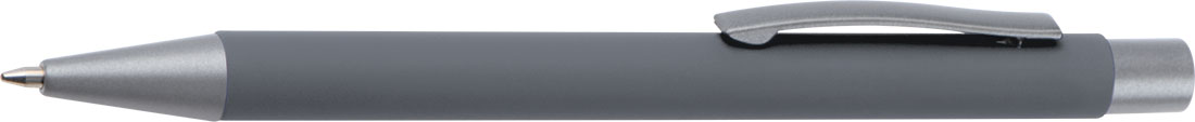 ciemnoszary Długopis aluminiowy soft-touch ROCKFORD – z logo
