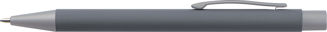 Długopis aluminiowy soft-touch ROCKFORD - z logo z własnym nadrukiem, kolor ciemnoszary