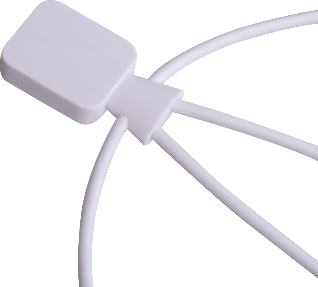 Kabel do ładowania ASHFORD - z logo z własnym nadrukiem, kolor biały
