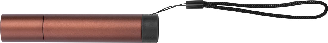 Latarka MEDELLIN - z logo z własnym nadrukiem, kolor brązowy