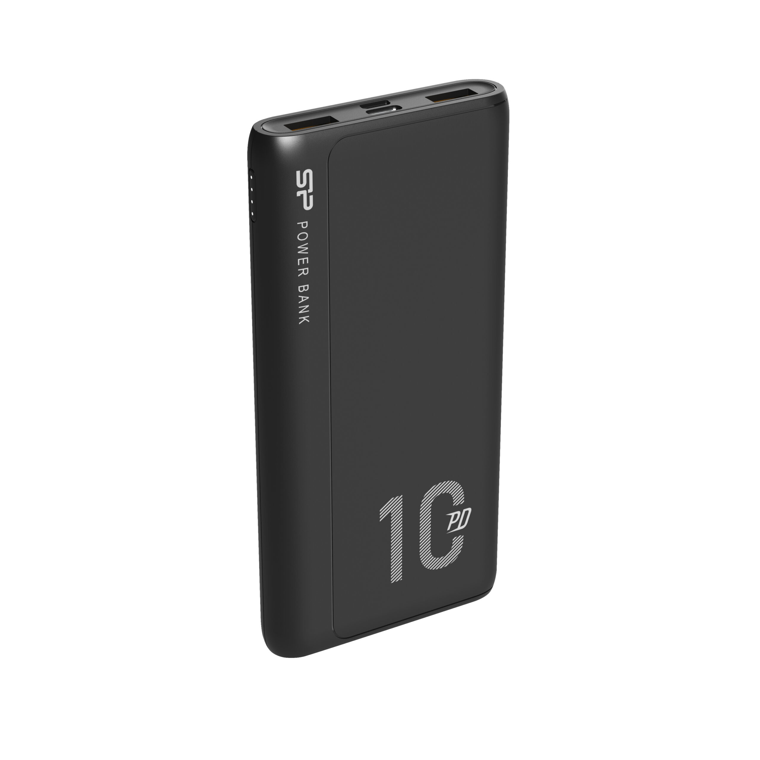 POWER BANK QP15 10000 MAH SILICON POWER - z logo z własnym nadrukiem, kolor czarny