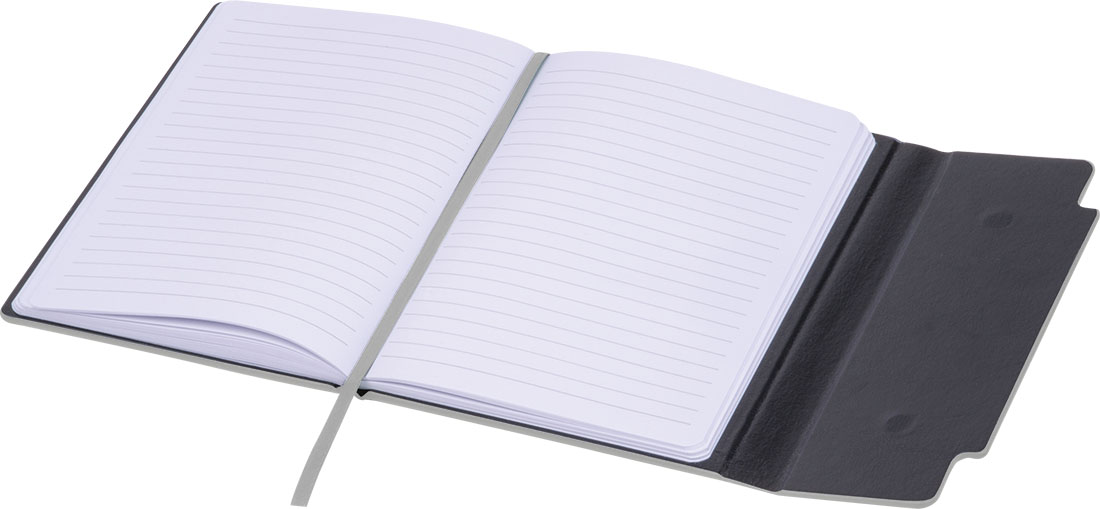 Notes A5 SAO JOSE MoLu - z logo z własnym nadrukiem, kolor ciemnoszary
