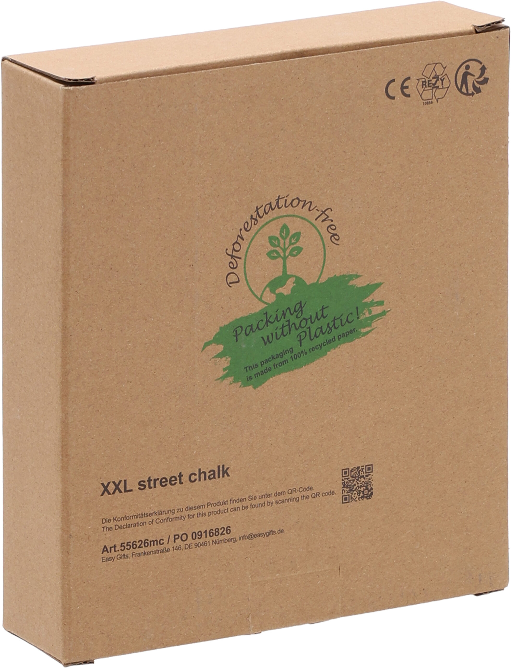 Kreda XXL LOMMEL - z logo z własnym nadrukiem, kolor wielokolorowy