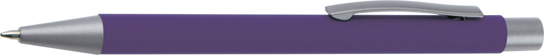 fioletowy Długopis aluminiowy soft-touch ROCKFORD – z logo