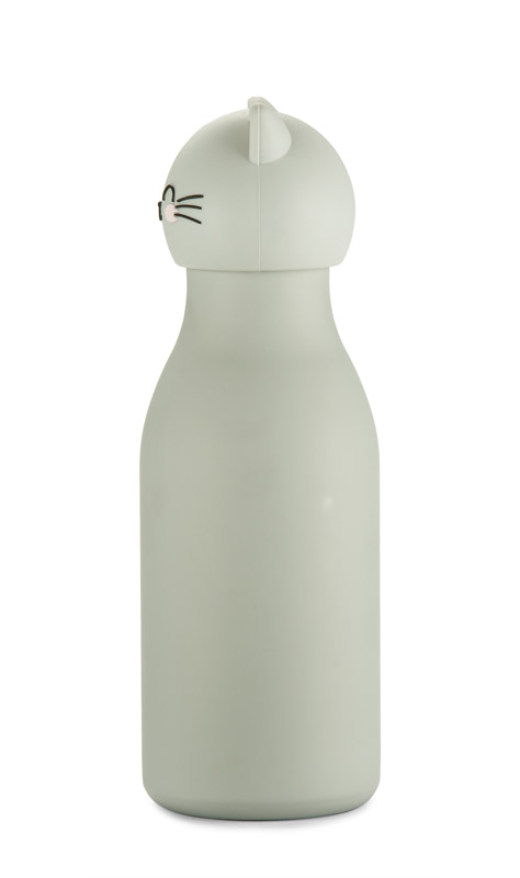 Butelka termiczna ANIMI - Kot 400 ml z własnym nadrukiem, kolor szary