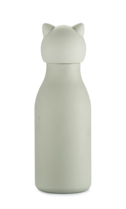 Butelka termiczna ANIMI - Kot 400 ml z własnym nadrukiem, kolor szary