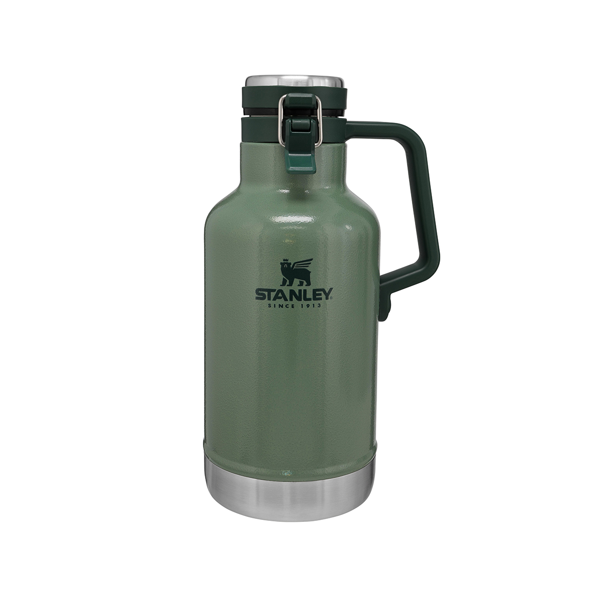 The Easy-Pour Growler 1.9L / 64oz z własnym nadrukiem, kolor Hammertone Green
