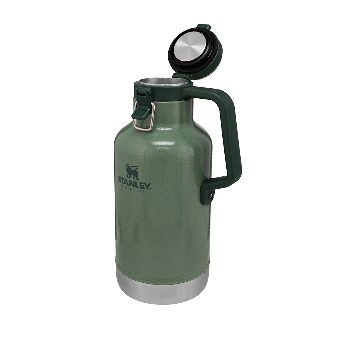The Easy-Pour Growler 1.9L / 64oz z własnym nadrukiem, kolor Hammertone Green