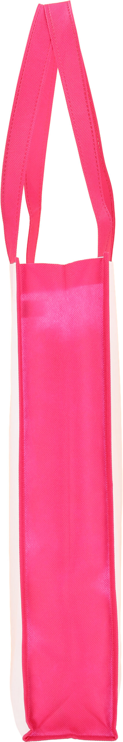 Torba non-woven 75g/m2 WALES - z logo z własnym nadrukiem, kolor różowy