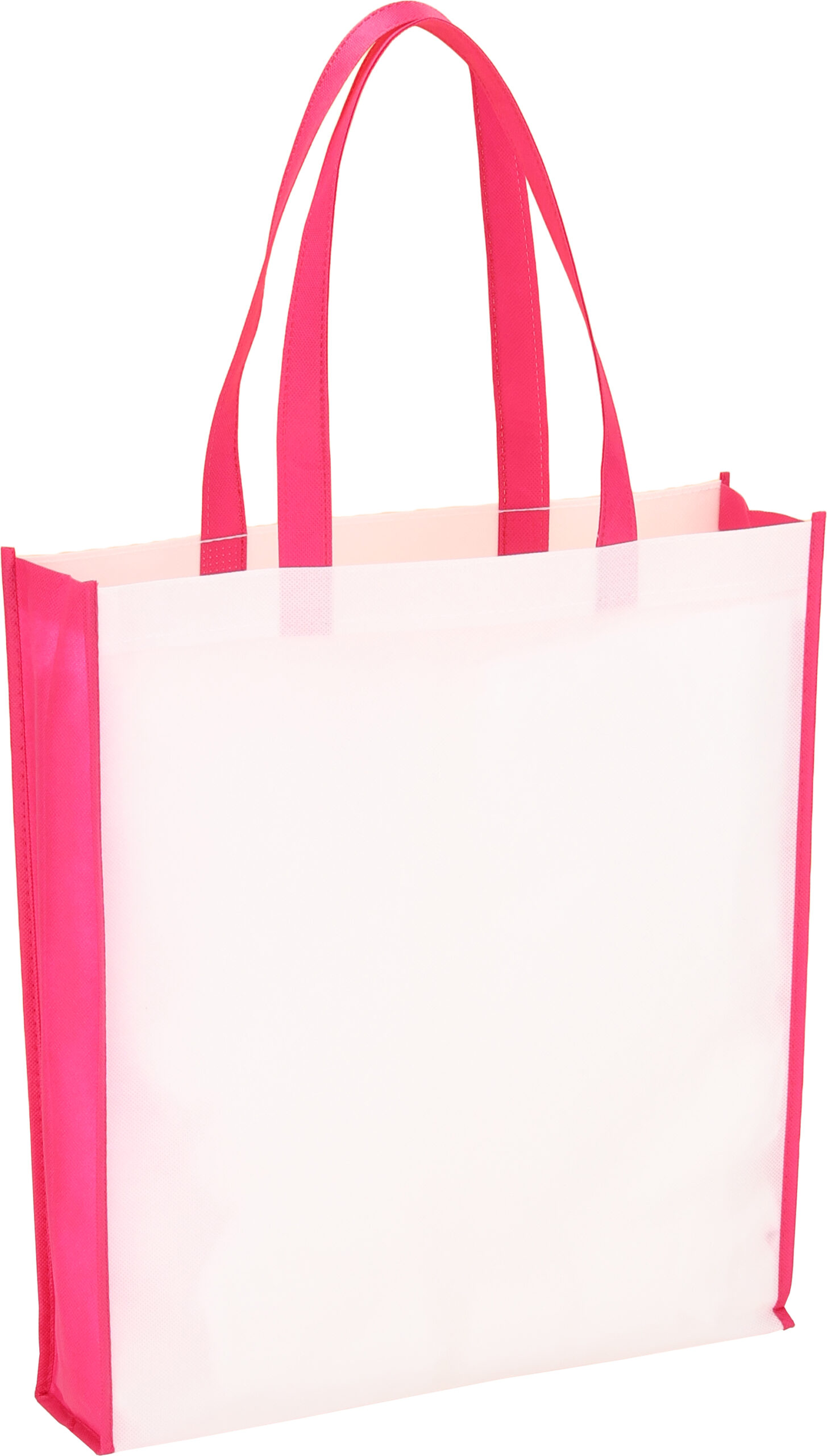 Torba non-woven 75g/m2 WALES - z logo z własnym nadrukiem, kolor różowy
