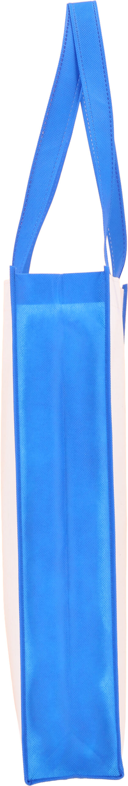 Torba non-woven 75g/m2 WALES - z logo z własnym nadrukiem, kolor niebieski