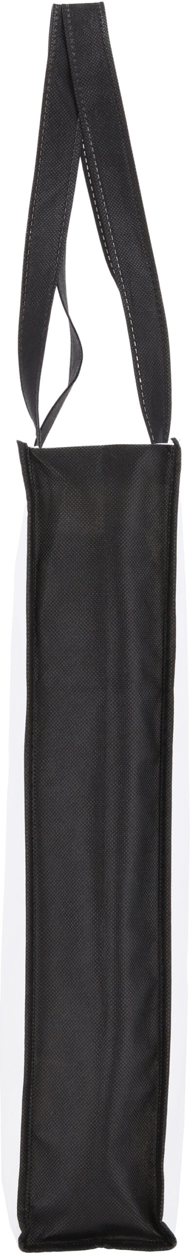 Torba non-woven 75g/m2 WALES - z logo z własnym nadrukiem, kolor czarny