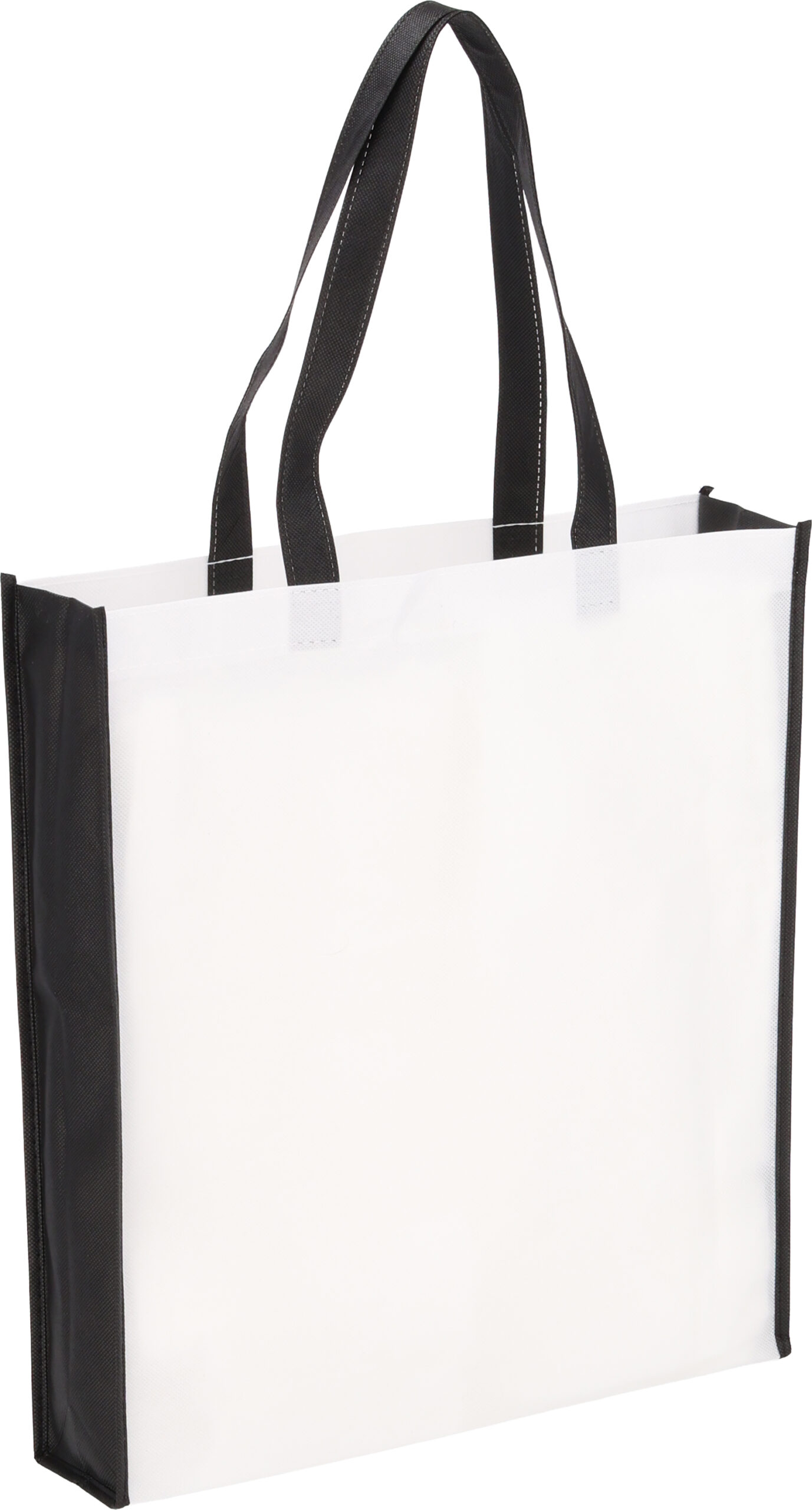 Torba non-woven 75g/m2 WALES - z logo z własnym nadrukiem, kolor czarny
