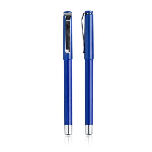 Royal blue Plastikowe żelowe pióro kulkowe z nasadką / Gelie