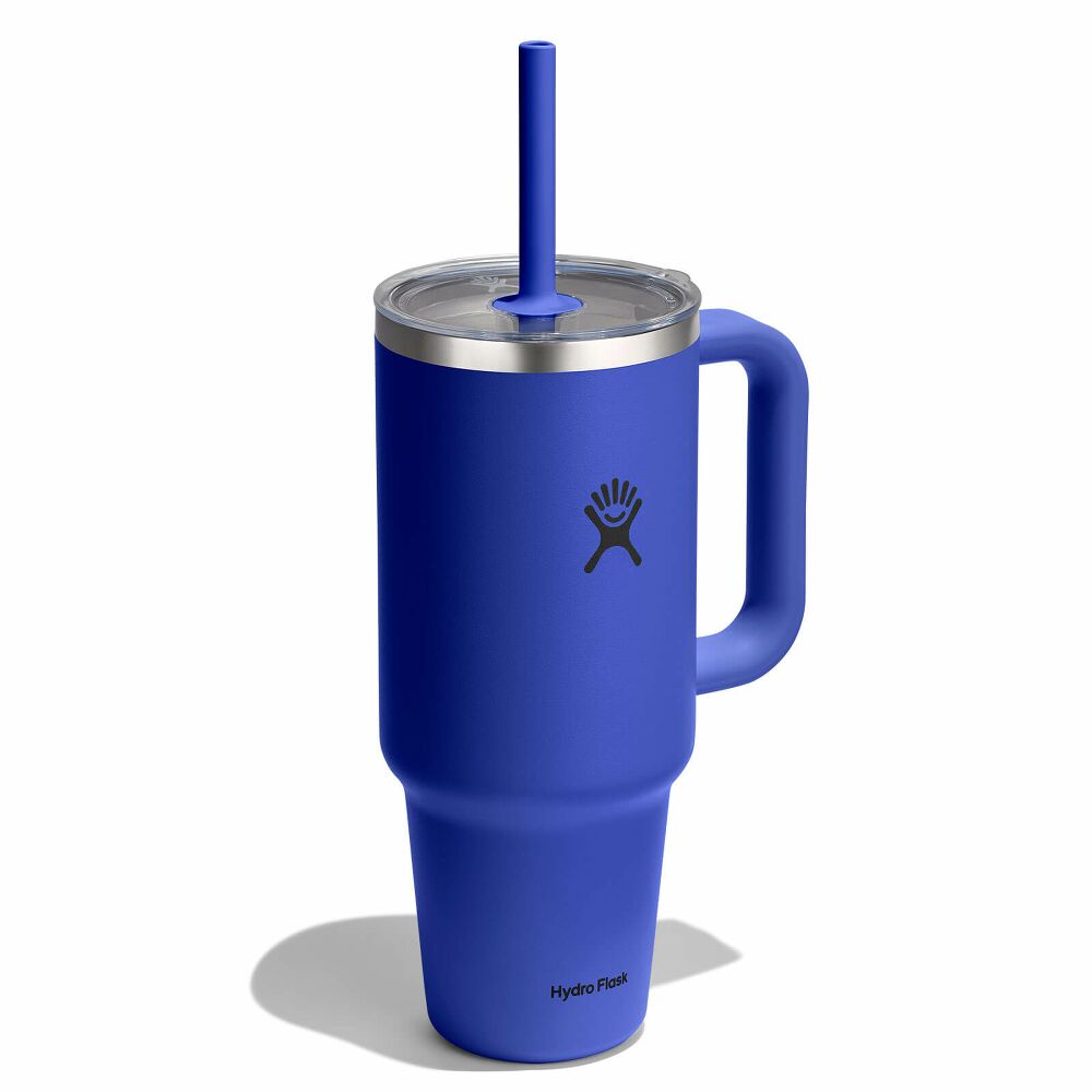 1183 ML TRAVEL TUMBLER CLEAR LID CAPRI BLUE z własnym nadrukiem, kolor Capri Blue