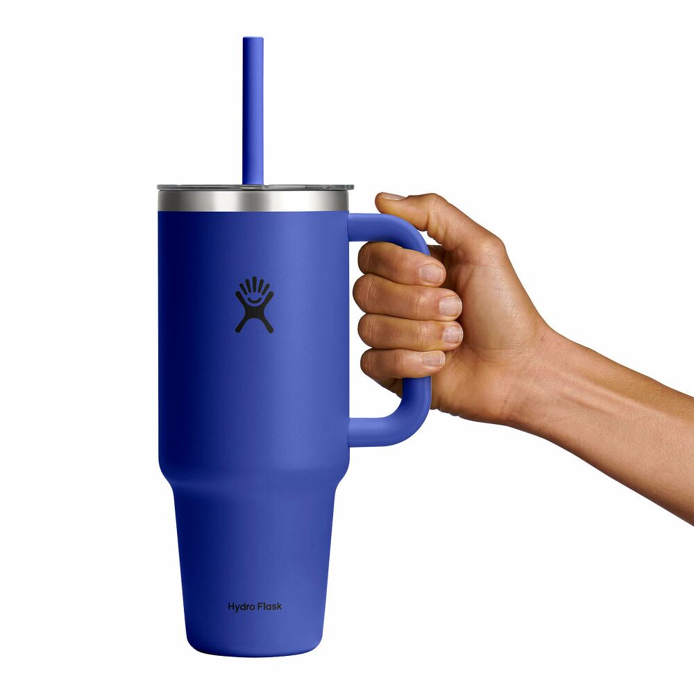 1183 ML TRAVEL TUMBLER CLEAR LID CAPRI BLUE z własnym nadrukiem, kolor Capri Blue