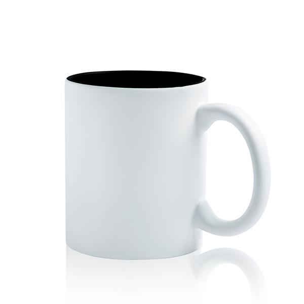 Czarny Gumowany kubek ceramiczny 325 ml / Matte Popmug