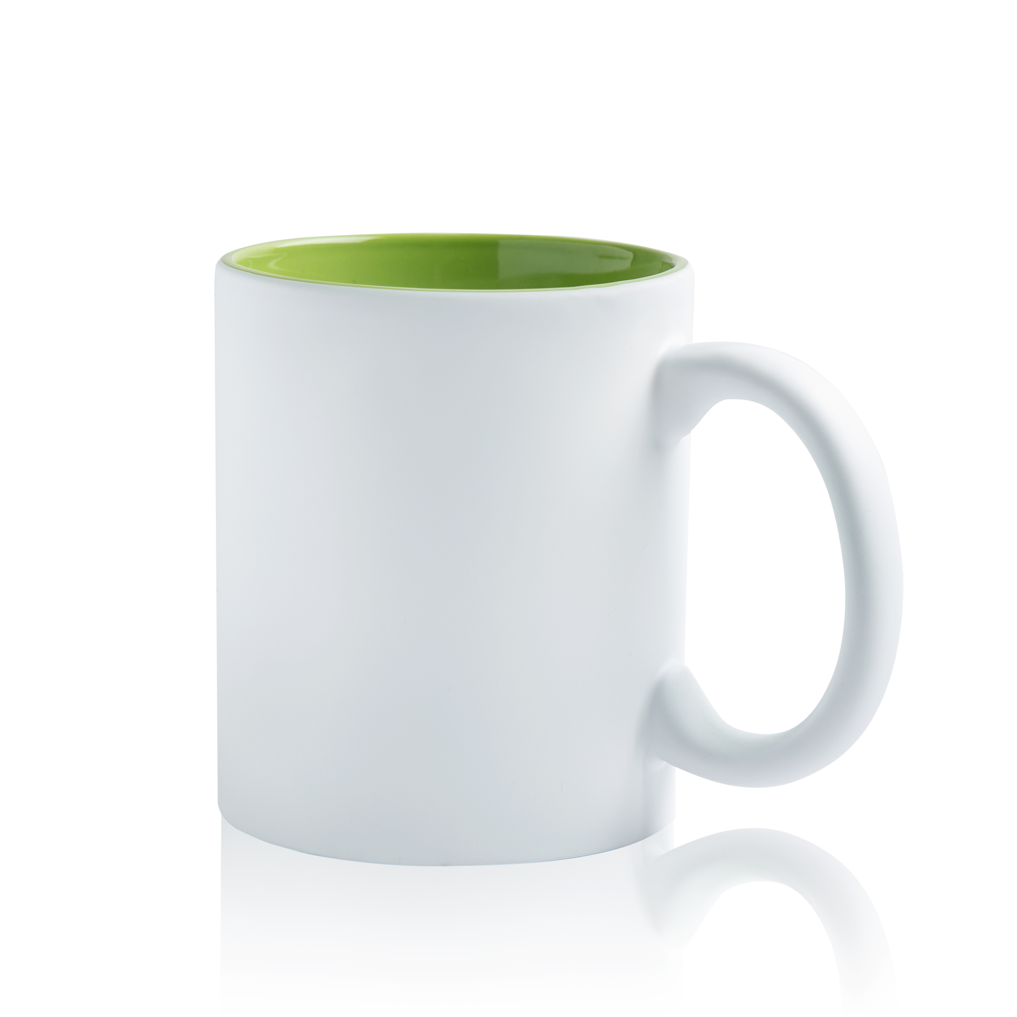 Gumowany kubek ceramiczny 325 ml / Matte Popmug z własnym nadrukiem, kolor Jasnozielony