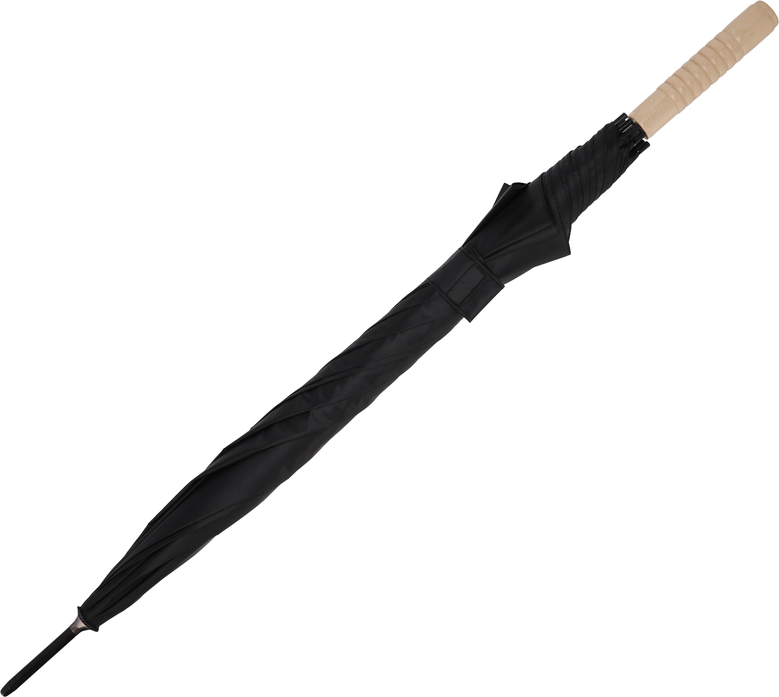 Parasol automatyczny Ø107 cm LE MANS - z logo z własnym nadrukiem, kolor czarny