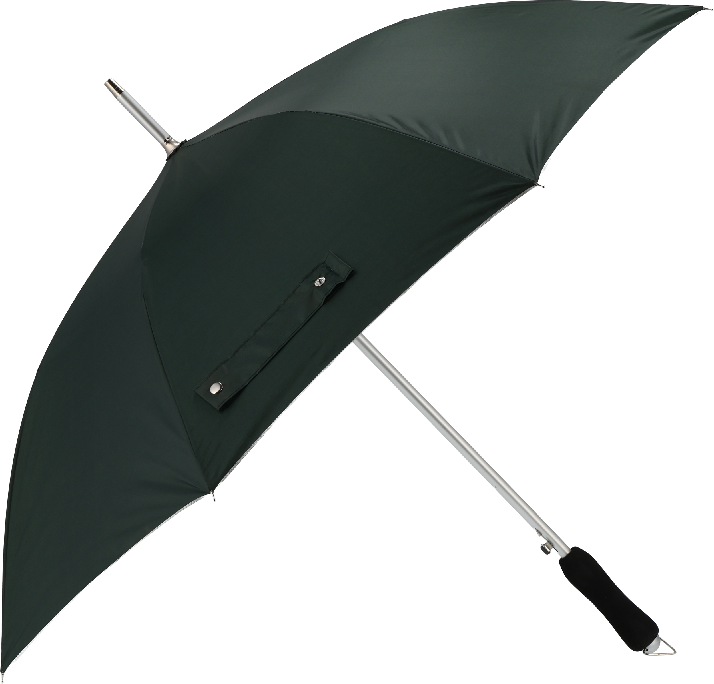 Parasol automatyczny z filtrem UV Ø106 cm AVIGNON - z logo z własnym nadrukiem, kolor ciemnozielony