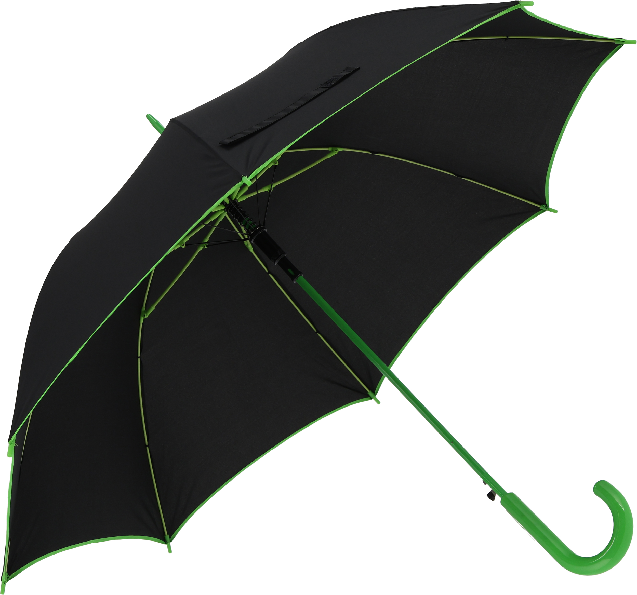 Parasol automatyczny Ø107 cm PARIS - z logo z własnym nadrukiem, kolor jasnozielony