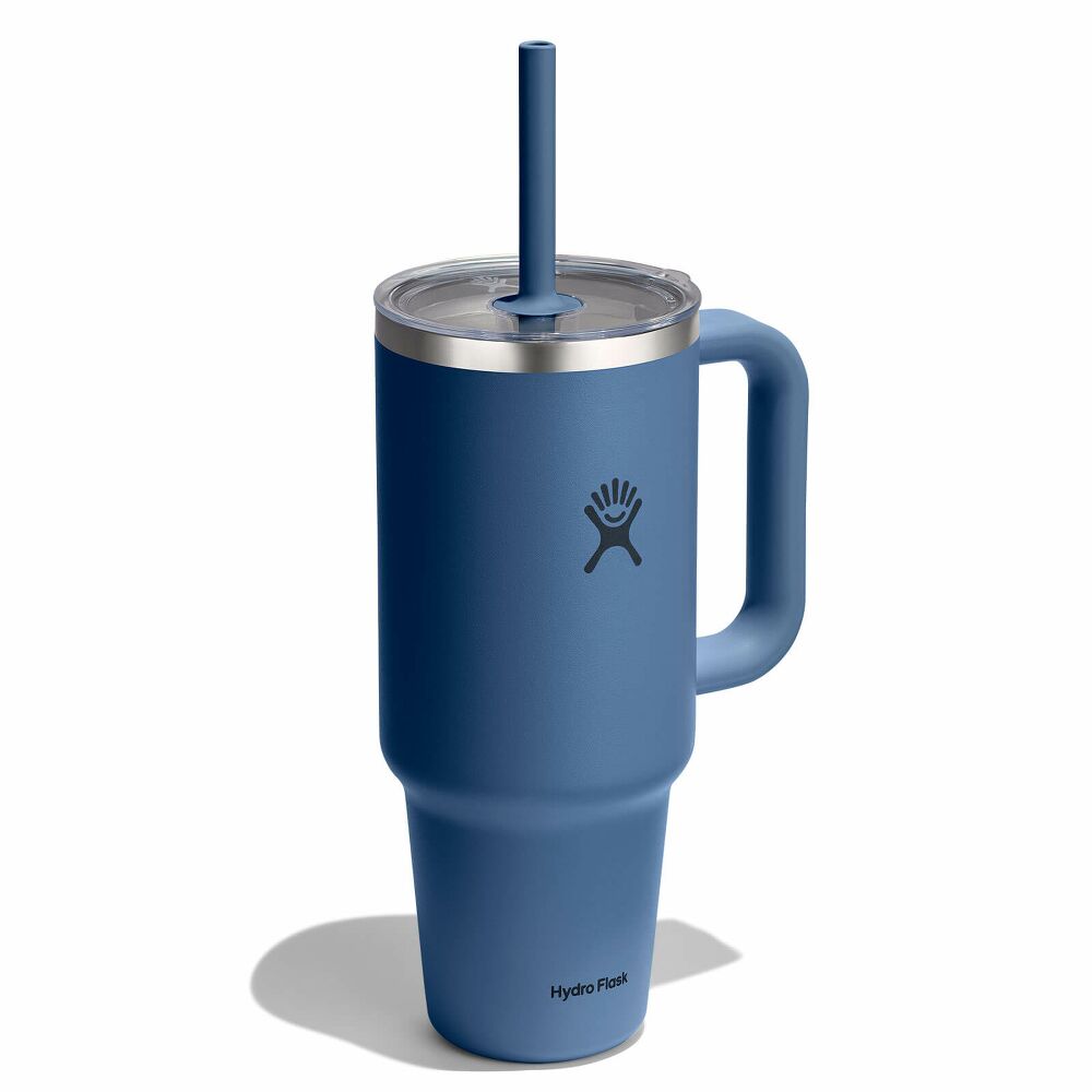 1183 ML TRAVEL TUMBLER CLEAR LID HARBOR BLUE z własnym nadrukiem, kolor Harbor Blue