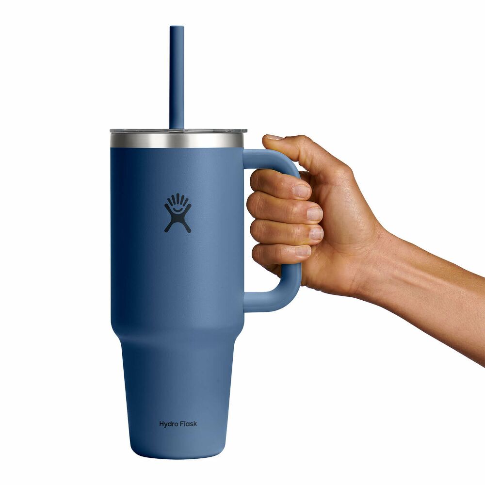 1183 ML TRAVEL TUMBLER CLEAR LID HARBOR BLUE z własnym nadrukiem, kolor Harbor Blue