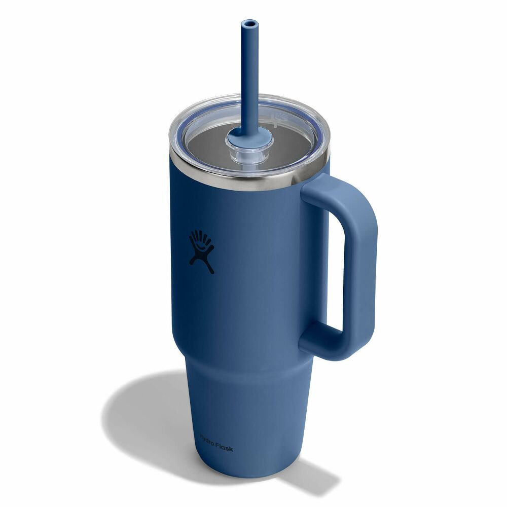 1183 ML TRAVEL TUMBLER CLEAR LID HARBOR BLUE z własnym nadrukiem, kolor Harbor Blue