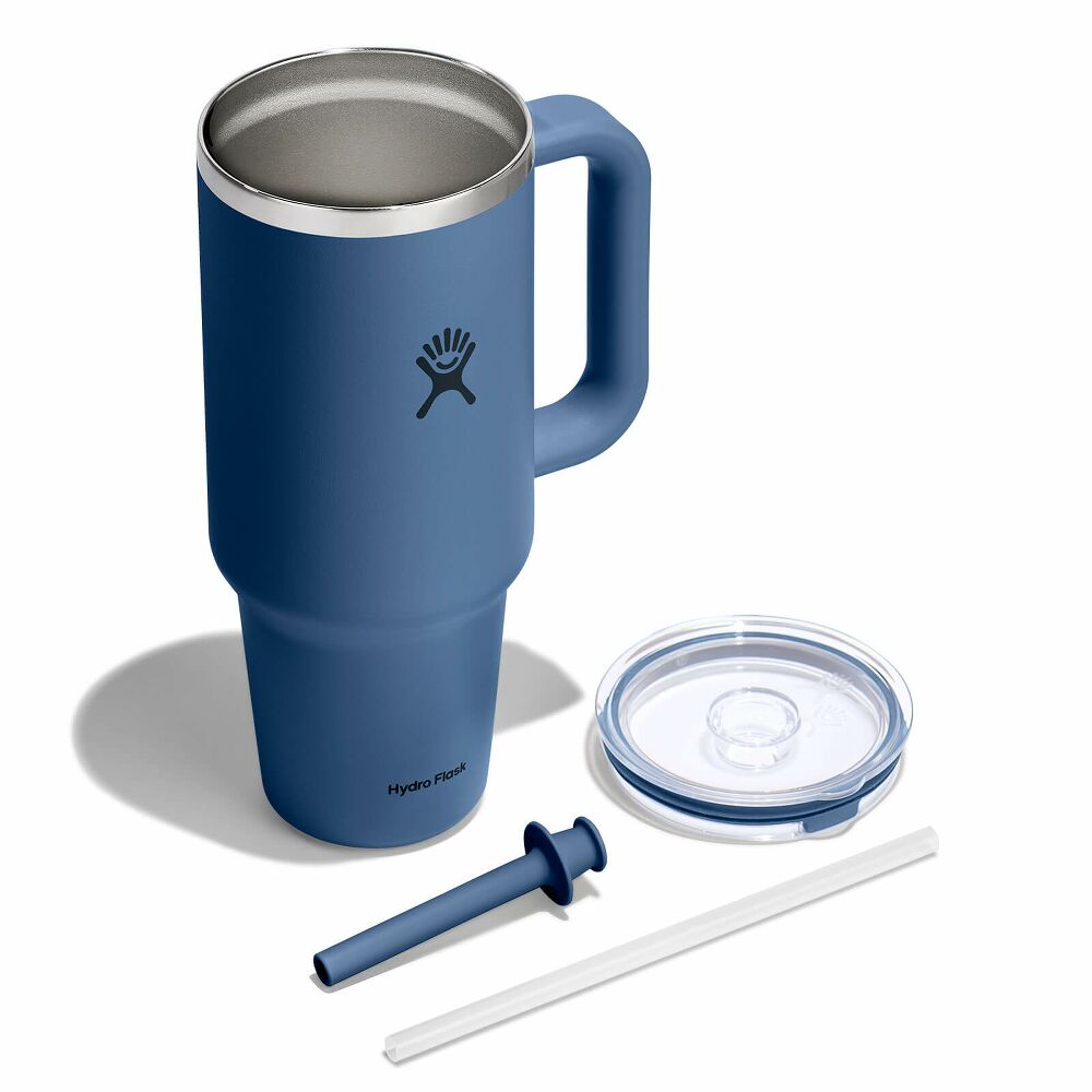 1183 ML TRAVEL TUMBLER CLEAR LID HARBOR BLUE z własnym nadrukiem, kolor Harbor Blue