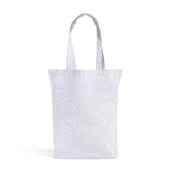 Torba z długimi uchwytami z recyklingowanej bawełny - 140 g/m² / ReTote z własnym nadrukiem, kolor Biały