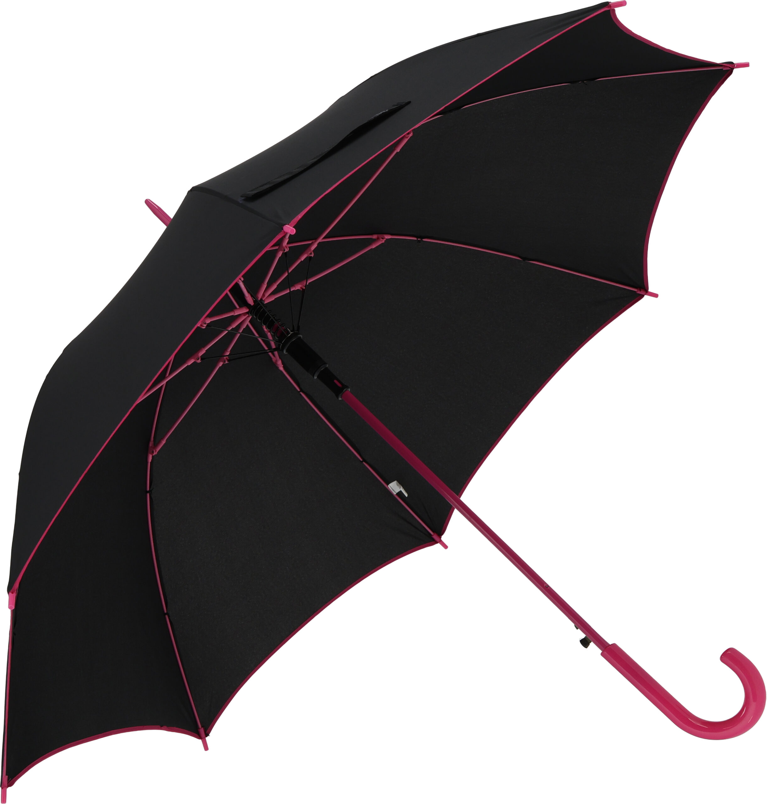 Parasol automatyczny Ø107 cm PARIS - z logo z własnym nadrukiem, kolor różowy