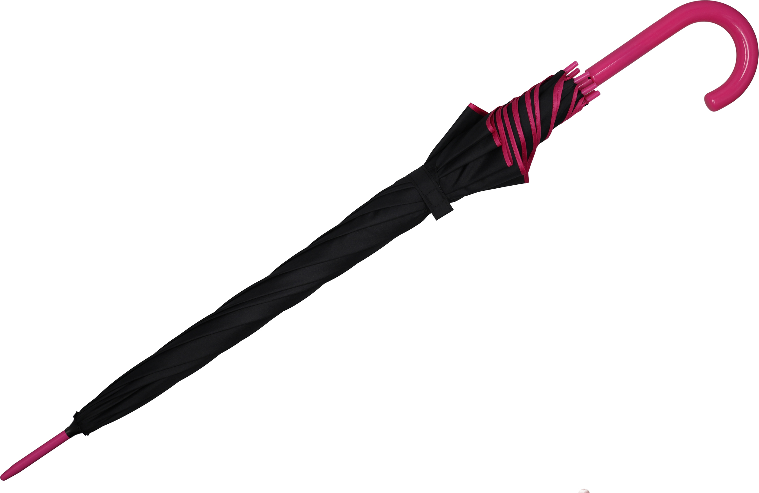 Parasol automatyczny Ø107 cm PARIS - z logo z własnym nadrukiem, kolor różowy