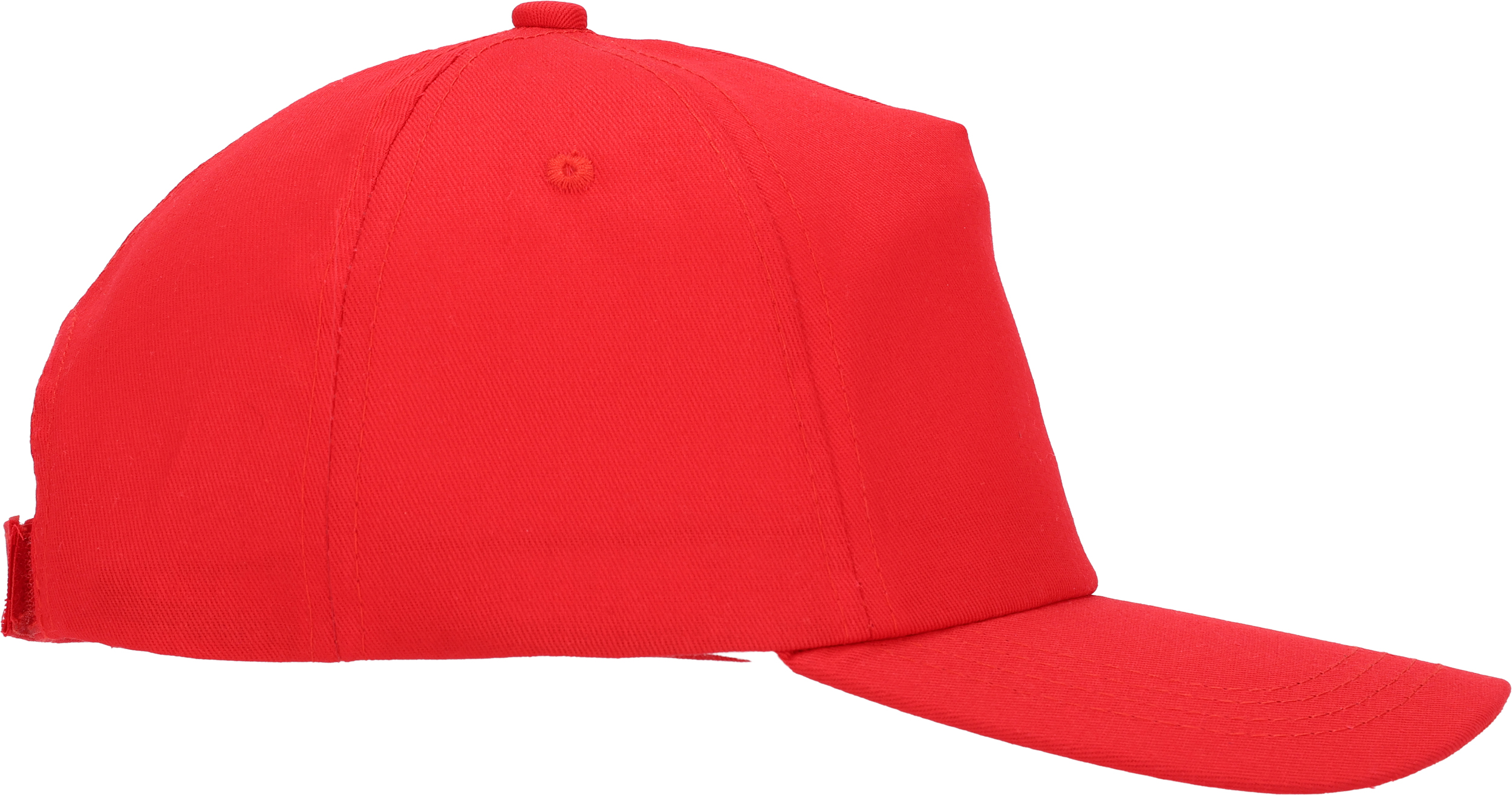 Czapka z daszkiem 5 paneli SANTA FE - z logo z własnym nadrukiem, kolor czerwony