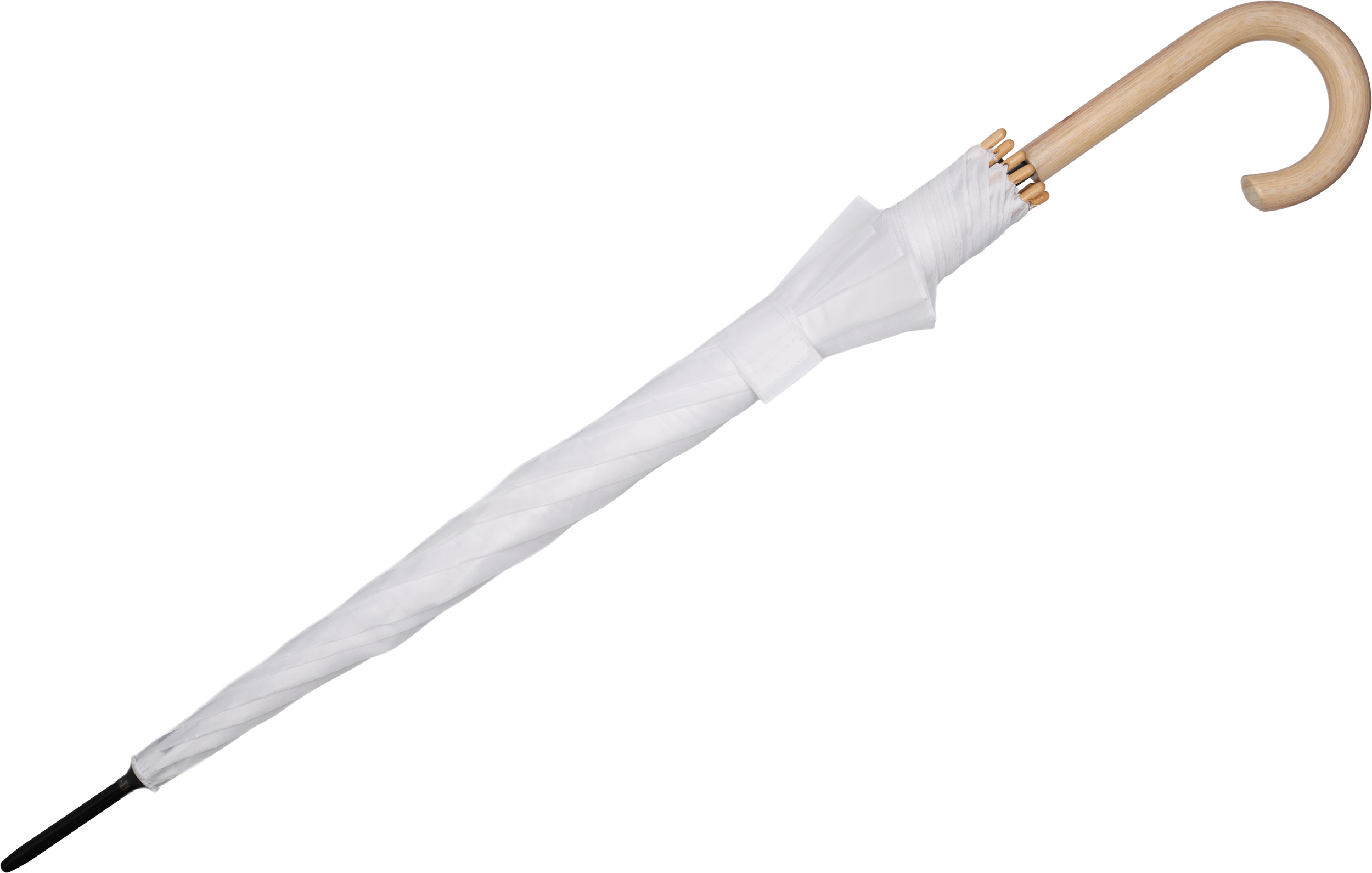 Parasol automatyczny Ø106 cm STOCKPORT - z logo z własnym nadrukiem, kolor biały