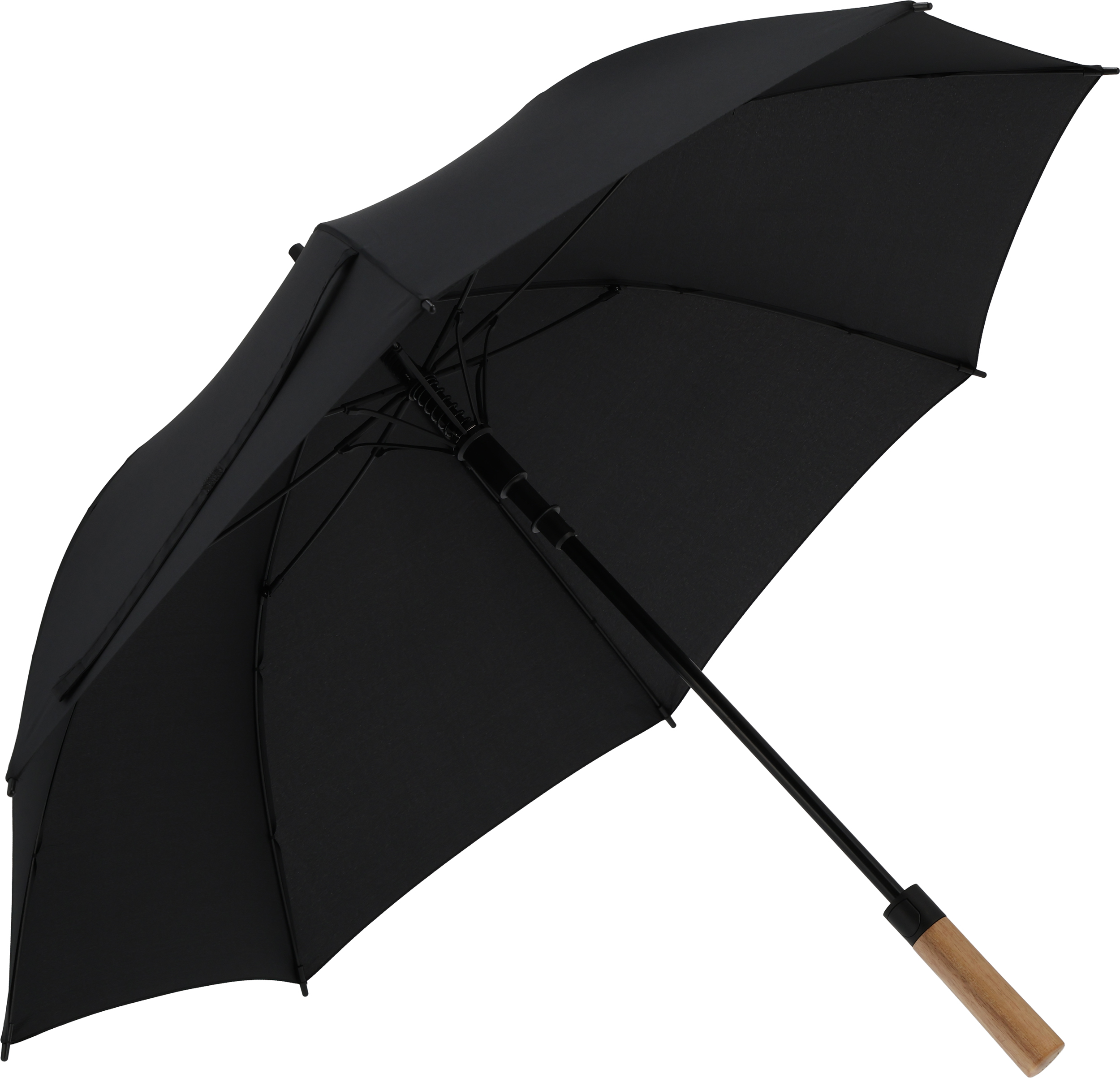Parasol automatyczny rPET Ø108 cm SAINT BARTH MoLu - z logo z własnym nadrukiem, kolor czarny
