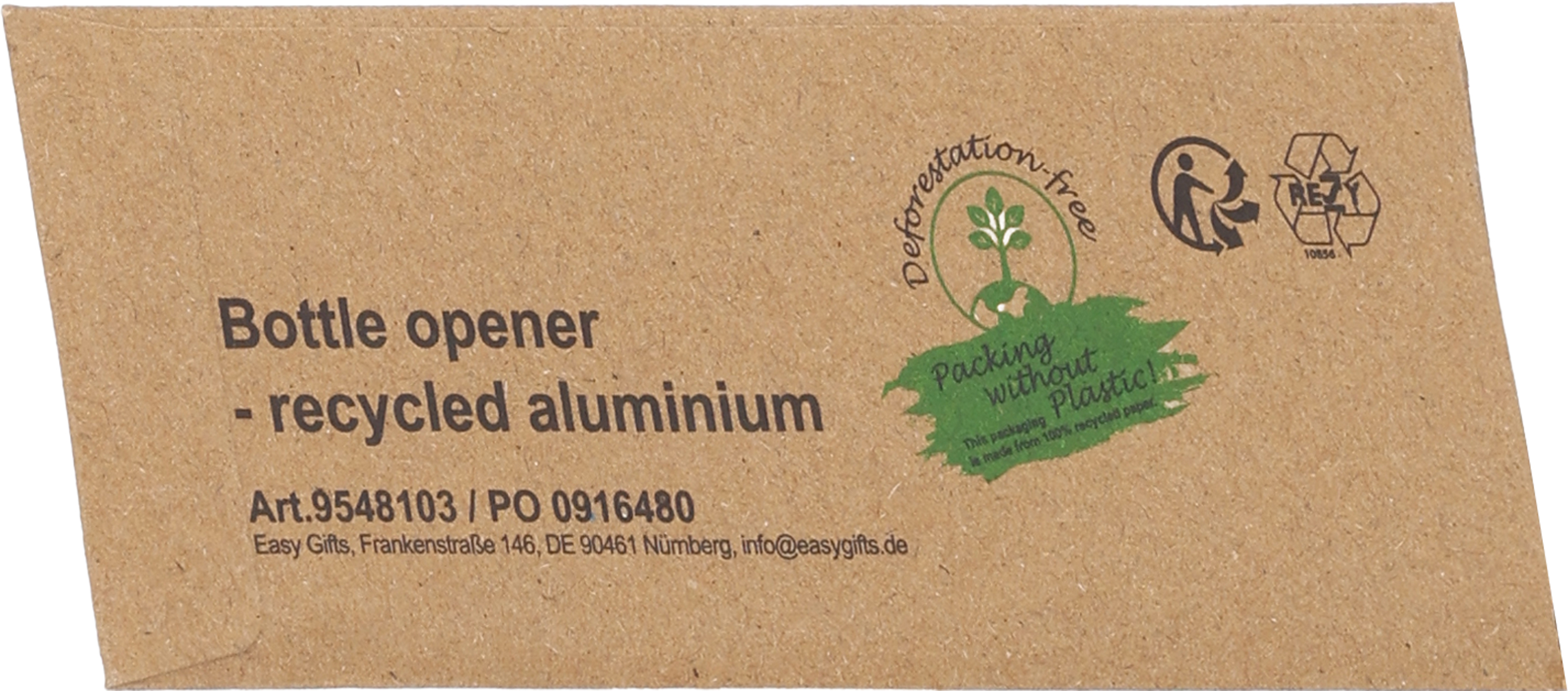 Otwieracz do butelek z aluminium z recyklingu TRABZON - z logo - obrazek 5