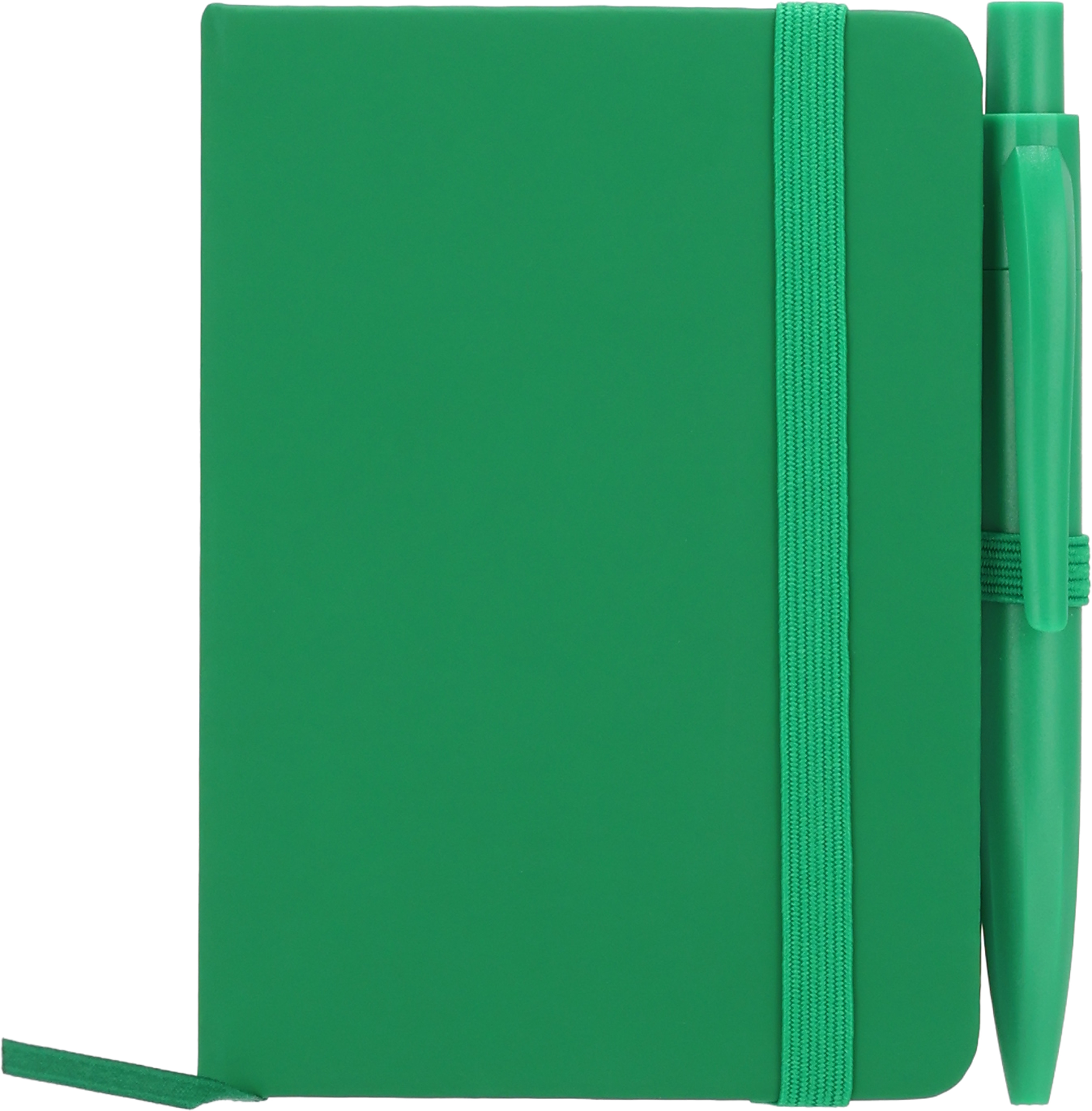 zielony Notes A7 z długopisem SAN ANTONIO – z logo