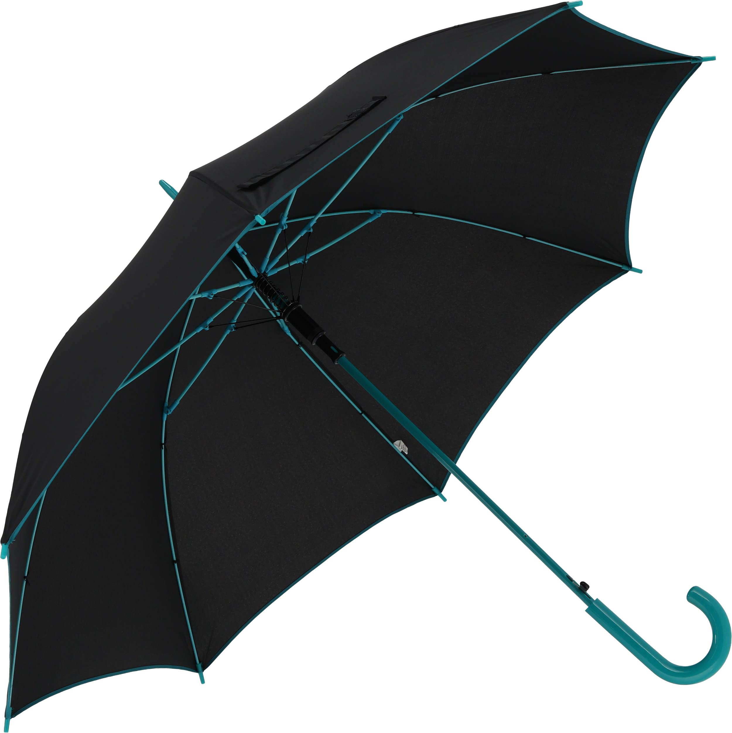 Parasol automatyczny Ø107 cm PARIS - z logo z własnym nadrukiem, kolor turkusowy