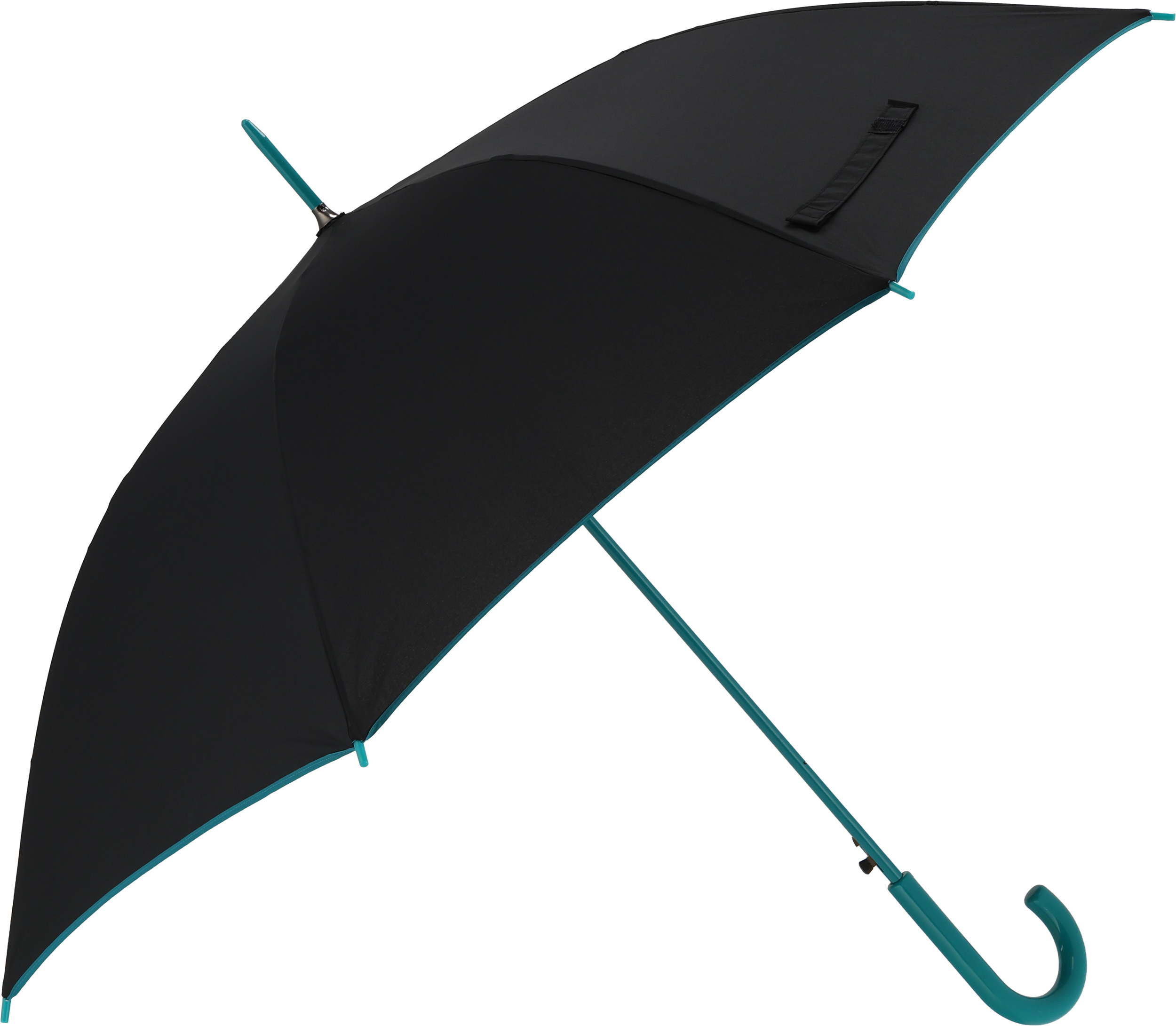Parasol automatyczny Ø107 cm PARIS - z logo z własnym nadrukiem, kolor turkusowy