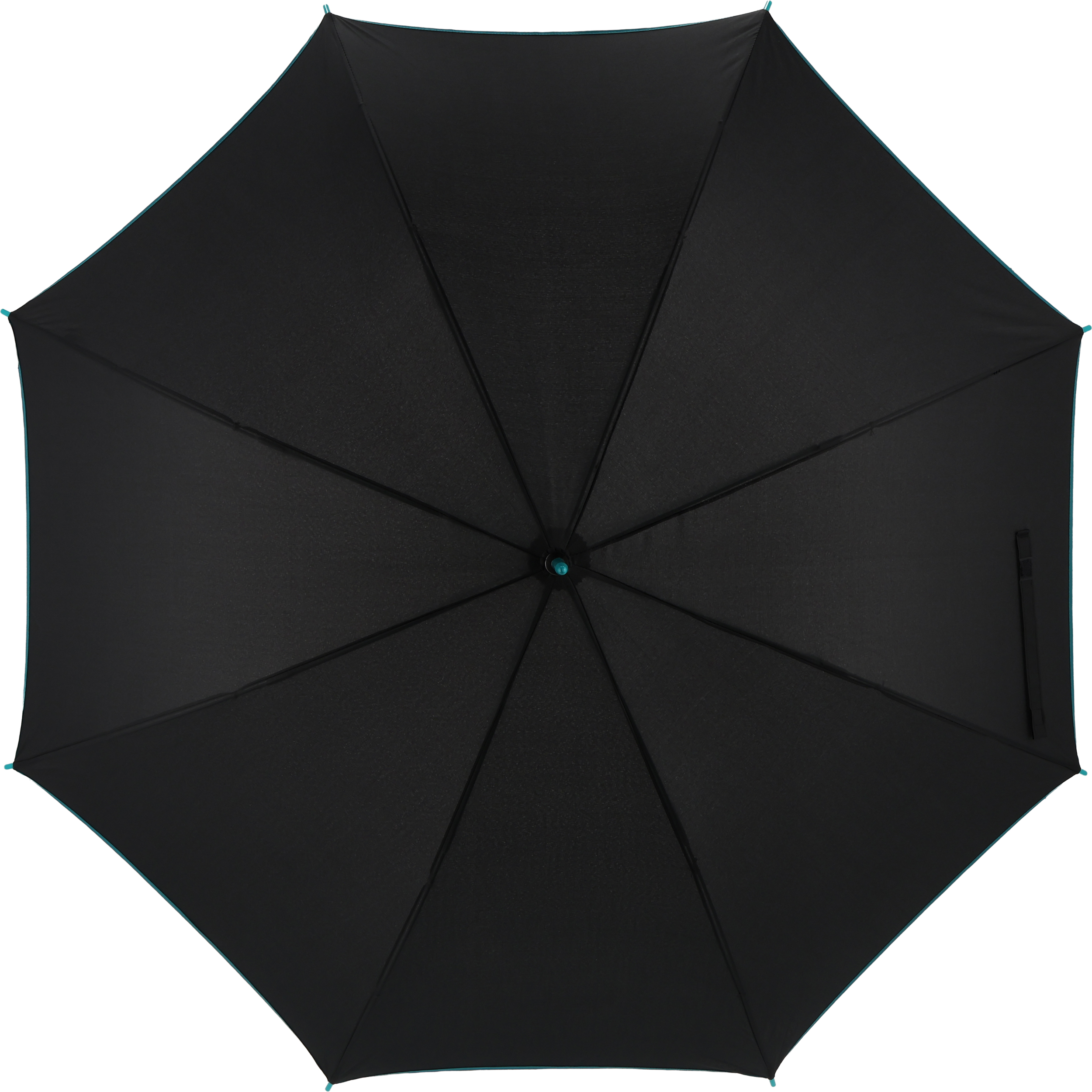 Parasol automatyczny Ø107 cm PARIS - z logo z własnym nadrukiem, kolor turkusowy