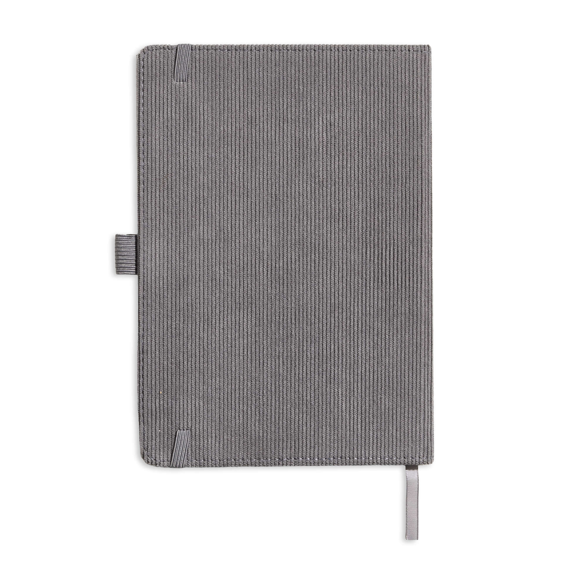 Notes A5 w okładce ze sztruksowej tkaniny / Cord Note z własnym nadrukiem, kolor Light Grey