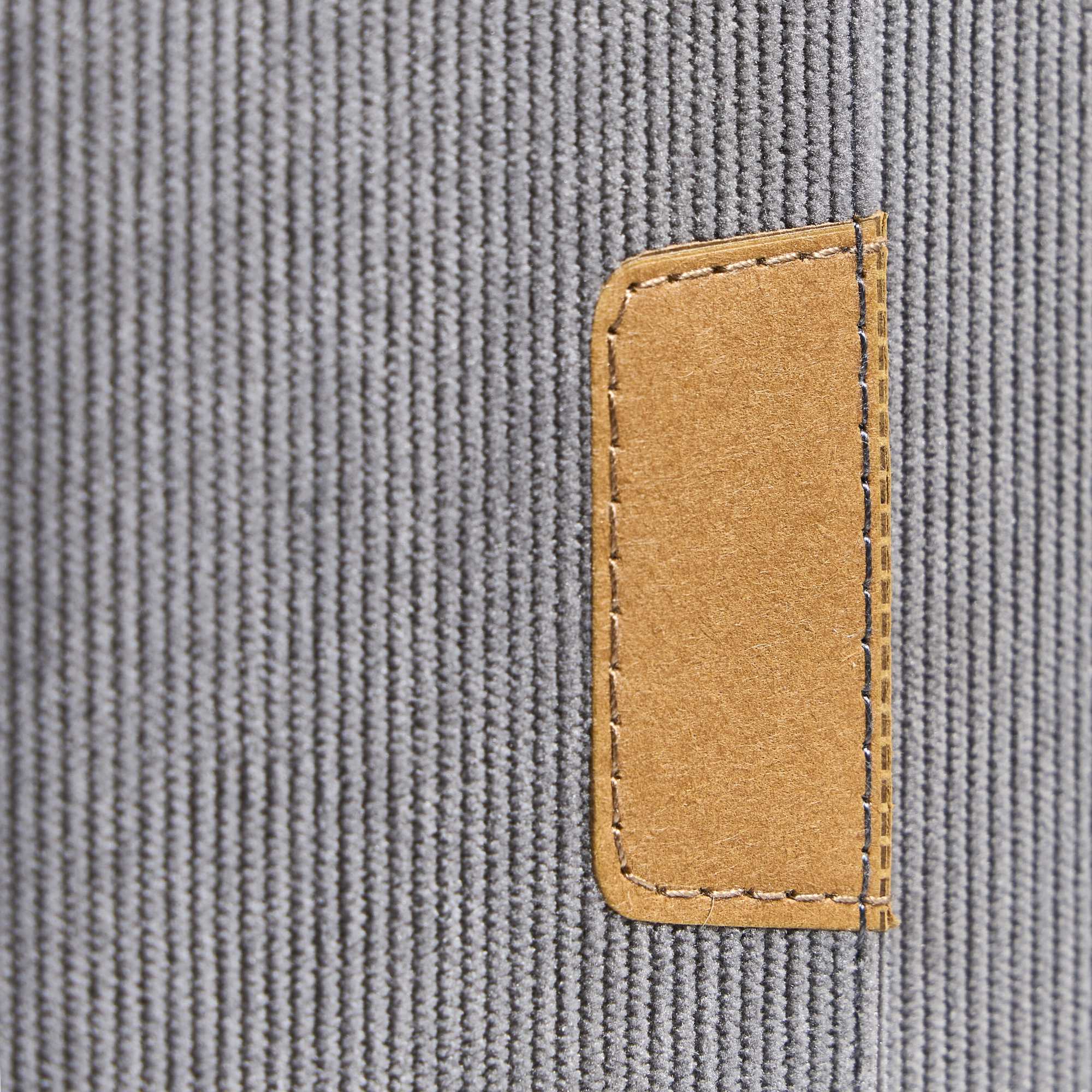 Notes A5 w okładce ze sztruksowej tkaniny / Cord Note z własnym nadrukiem, kolor Light Grey